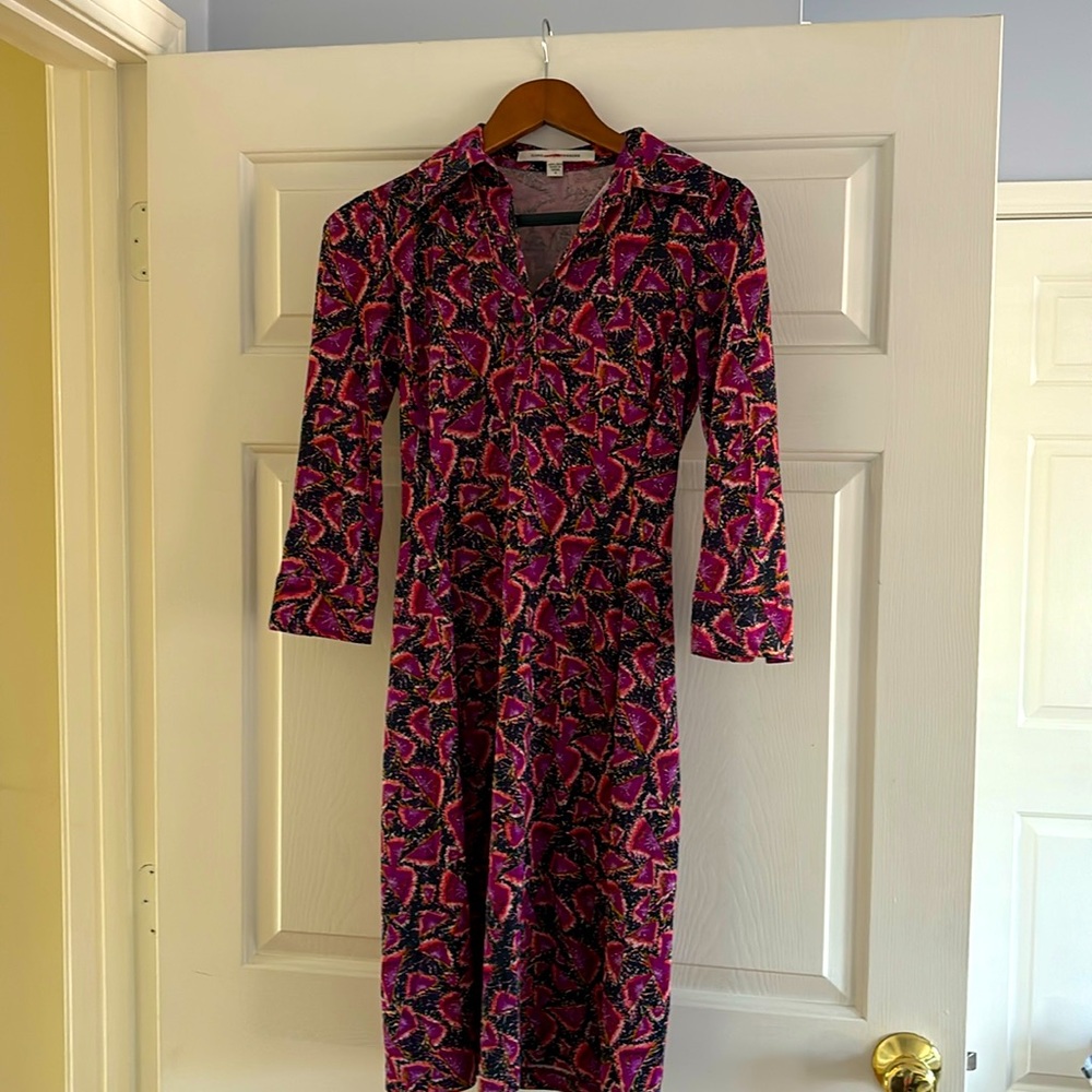DVF floral pattern dress - size 4